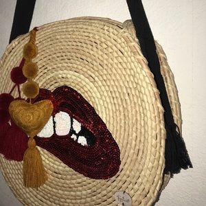 Handmade Designer Straw Bag Bought in Mexico (NEW)